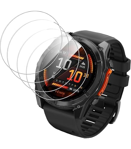 NEWZEROL 4 Pezzi Vetro Temperato Per Garmin Fenix 8 Pro AMOLED 47mm E Huawei GT 2 Pro, Pellicola Protettiva 9H, Anti-graffio, Senza Bolle, Alta Trasparenza