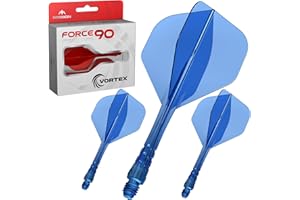 Mission Darts Force 90 Vortex, integriertes präzisionsgeformtes Dart-Flight- und Schaftsystem, mehrere Stile, mehrere Farben.