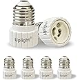 Uplight E27 to GU10 bulb socket converter, E27 Edison screw to GU10 light adapter, maximum voltage 250 V, maximum power 200 W