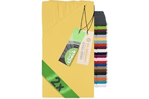 Emily´s Check 2-pak prześcieradła z gumką do materacy dziecięcych i łóżeczkowych 1493.2123, 70 x 140 cm, żółte