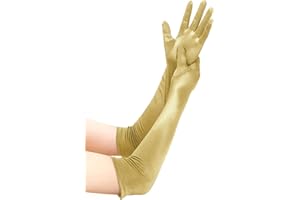 EORUBE 1920s Handschuhe für Damen Ellenbogen Lange Satin Handschuhe Hallween Party Fasching Kostüm