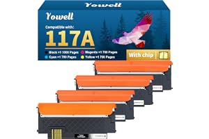 Yowell 117A Toner Kompatibel med HP 117A för Toner HP Color Laser MFP 178nw178nwg 179fwg 179fnw 150a 150nw 150w, MFP 178nwg W
