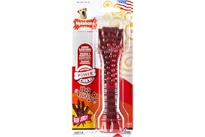 Nylabone Extreme Tough Dog Chew Toy Bone, Durable, Cleans Teeth, Beef Jerky Flavour, X-Large, for Dogs Over 23 kg