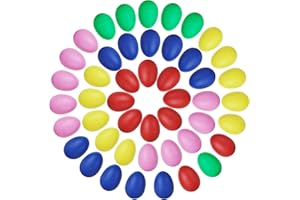 #NA 50 Pcs Egg Shakers, Plastic Shaking Eggs, Musical Egg Shaker Set, Egg Shakers Musical Instruments Shakey Eggs for Class