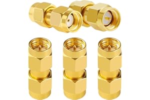 KUOQIY 5 Stücke SMA Stecker to RP-SMA Stecker Plug Connector, RF Coaxial Adapter, für 2G 3G 4G LTE Antenne, Router
