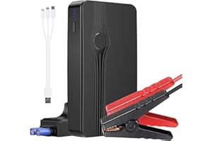 Horsdo Starthilfe Powerbank,1200A Spitzenstrom 20000mah Booster Auto starthilfe, Tragbare Auto Batterie Booster 12V (für 3,0L Benzin und 2,0L Dieselmotoren) mit Intelligentes Starthilfekabel