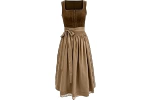 YuanDiann Dirndl-klänning för kvinnor, ärmlös sammet, traditionell klänning för Oktoberfest, elegant, retro, dirndl-klänningar med förkläde, traditionella kläder, festliga dräkter, outfit för fest och