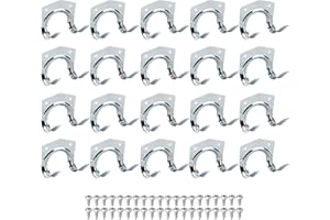 STOUCLA Tool Hanger Hooks 20 Pieces, Storage Hooks for Hanging Garage, Warehouse, shed, Garden, Garage Hooks, Tool Storage Warehouse Wall Hooks