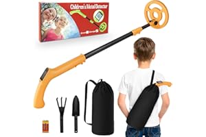 iTayga Détecteur de métaux réglable pour enfants (61 à 88,9 cm), bobine de haute précision, détecteur de métaux professionnel, étanche, pliable, très léger (seulement 0,88 pouds) pour enfants et