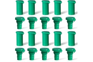 FYEARFLY Solar Connector Waterproof Plug, 10 Pairs IP67 Male/Female Solar Panel Cable M_C_4 Connectors Waterproof Stopper Silicone Dustproof Caps, for Photovoltaic Systems (Green)