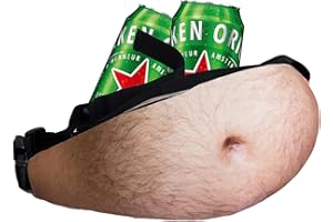 Fychuo Funny Gifts for Men Belly Waist Bag Novelty Bumbag Mens Joke Gifts for Him Christmas Husband Birthday Dad Fun Secret Santa Gifts Anniversary