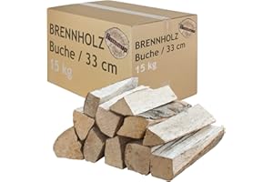 Legna da Ardere Selezione 5-500 kg Per Stufa e Camino Braciere Griglia Cestello per il Fuoco Ceppi 33 cm Flameup, Numero:15 kg