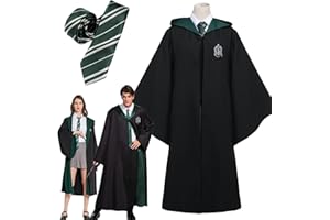 WGVSVLK Robe de mage, cape fait avec Gryffondor, cape Serpentard, cape Serdaigle, cape Poufsouffle, Costume de Cosplay de Poudlard (S/M/L/XL)