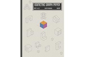 Isometric Paper: Graph Paper Notebook For Drawing And Drafting | Grid Paper Pad For STEM | 0.28" Equilateral Triangles | 110 Pages | 8.5x11"