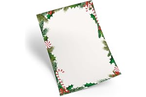 LOGBUCH-VERLAG Carta da lettere Natale A4, set 25 fogli: cancelleria natalizia elegante motivi rossi verdi bianchi, inviti biglietti auguri menù feste, scrittura creativa scrapbooking decorazioni