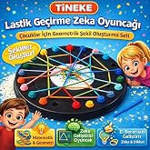 TİNEKE Lastik Ge&ccedil;irme Zeka Oyuncağı &Ccedil;ocuklar İ&ccedil;in Eğitici Geometrik Şekil Seti