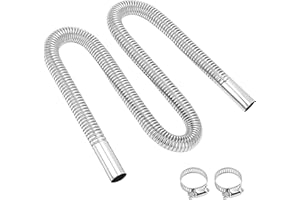 LEEELYAN 120cm Tubo del Riscaldatore Dell'aria,2.5cm Acciaio Inossidabile Parcheggio Aria Riscaldatore Tubo,Tubo di Sfiato Del Gas Diesel,Tubo flessibile del riscaldatore di Scarico