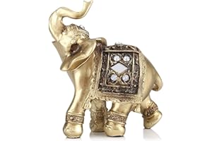 OUKENS Elefante Elegante, Figura Coleccionable de Elefante de la Suerte de Riqueza, decoración del hogar, colección de Regalos de decoración de Oficina(S)