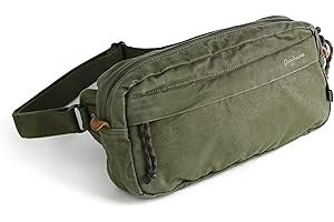 Gootium Men’s Crossbody Pack - Canvas Daily Essentials Sling Bag Small Shoulder Backpack, Olive, M, Sling Backpacks