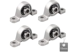 EXLECO 4 Piezas Rodamientos de Cojinetes, Base de Cojinete de Zinc, Rodamientos de Cojinetes con Soporte, Cojinete de Bloque de Almohada, para Impresora 3D (10mm)