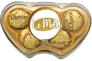 Le Melt Twins Heart Gift Box Chocolate – Premium Chocolate Balls, Perfect Valentine’s, Anniversary & Gift Box Treats