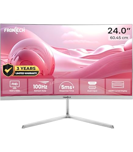 HP 27 Curved LED Backlit Full HD Computer Monitor with Inbuilt