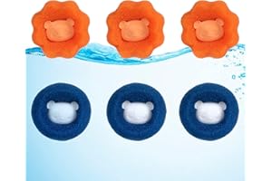 OOLIFE Acchiappa Peli per Lavatrice, 6 Pezzi Cattura Peli Lavatrice Animali - Usato per Rimuovere Peli di Animali Domestici e Lanugine Raccogliere Peli di Cane, Gatto, Peluche in Lavatrice