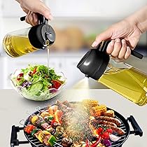 Set 3 In 1 Spruzzatore Olio In Vetro - Nebulizzatore Per Friggitrice Ad Aria, Insalate E Cucina Sana - Foto 9
