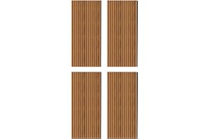 IZODEKOR Pannelli da parete 3D in legno, isolamento acustico, pannelli acustici, in legno, decorazione da parete per soggiorno, rivestimento interno, isolamento acustico, set da 4, noce