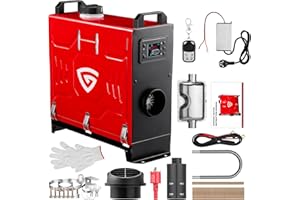 ISINEVER 8 kW Dieselheizung Standheizung 12V & 24V & 220V All in One Diesel-Luftheizung mit Bluetooth App-Steuerung & Fernbedienung & LCD-Display , schnell aufheizende vertikale tragbare Diesel Standheizung