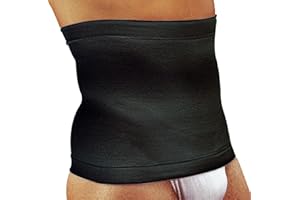 MANIFATTURA BERNINA Sana 5511031 (Taille 6 Noir) - Ceinture Lombaire élastique Bande Minceur en Coton Hauteur 31 cm