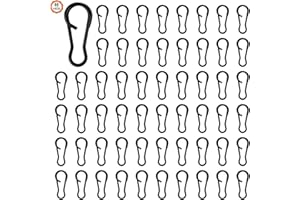 Ledoo 60Pcs 13mm Quick Change Clips Carp Fishing Swivel Snap for Freshwater Saltwater (Black)