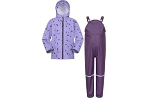 Mountain Warehouse Ensemble Veste et Pantalon imperméables pour Enfants - Respirant, léger, Coutures étanches, Poches latérales, Bretelles élastiquées, détails réfléchissants