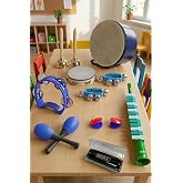 Midex &Ouml;rf Aletleri Seti Median Paket-1 Maracas Zil Kastanyet Ritim Seti Mızıka Davul Tef (9 Par&ccedil;a)