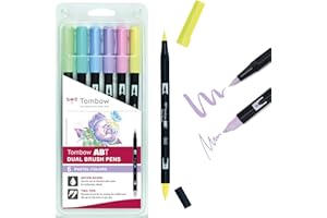 Tombow ABT Dual Brush Pen - Pastel (Pack of 6)