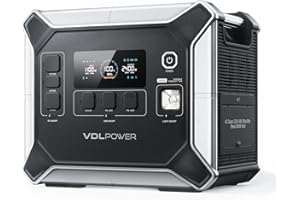 VDL Générateur Électrique Portable 2400W, Batterie de Secours Domestique LiFePO4 2048Wh, 3 Prises CA 230V (surtension 4800W), Générateur Solaire pour Extérieur, Camping,Urgence HS2400