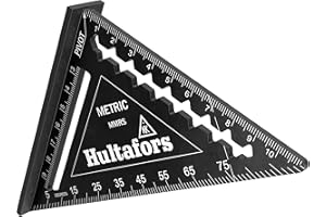 5-in-1 try square 110 mm I Hultafors I Carpenter's square CNC milled from aluminium I Carpenter's square for marking, measuring and drawing I Incl. conversion table I 257011
