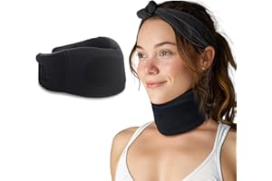 K LUDWIG KATRIN Cervicorrect Neck Brace for Snoring, Neck Support for Neck Pain, Cervical Collar for Sleeping, Soft Wraps Relax the Neck Muscles & Relieve Spine Pressure (BLACK) Size XL