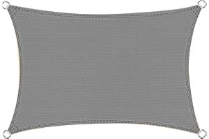 Cool Area Toldo Vela de Sombra Rectangular 2 x 3m HDPE Transpirable Protección Rayos UV, Adecuado para Jardín de Patio,Terraza Exterior, Color Antracita