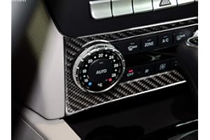 SZFJMQP Carbon Fiber Frame Cover Trim Sticker Accessories Decoration Compatible with Mercedes Benz C Class W204 2007-2013 (Classic, AC Control Panel A24)