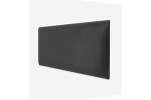 DecoNest Testiera Cuscino da parete decorazione da parete pannello acustico pannello da parete 3d lusso moderno imbottito 50 x 50 cm Grafite