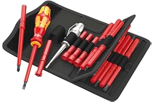 Wera 05003471001 Kraftform Kompakt VDE 18 Universal 1, Juego de varillas intercambiables para destornillador aislado , 18 piezas