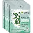 Garnier SkinActive, Maschera in tessuto super-idratante e opacizzante Hydra Bomb, Per pelli miste o grasse, Tè verde, Confezi