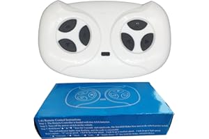 LANYINDI 2.4G Bluetooth Remote Control Powered Transmitter for Kids Ride On Toys Electric Car Replacement Parts with White RC 12V Remote Controller Box SUV Truck JR1602 Big Steering Wheels