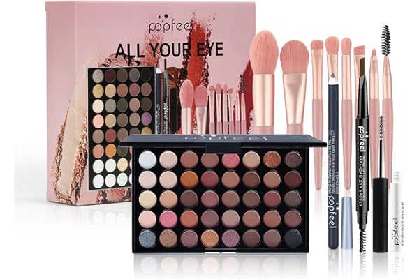 RoseFlower Coffret Maquillage Femme, Trousse Complète avec Palette de Fard à Paupières, Cosmetics Palettes Professional - Boîte de Maquillage B #6