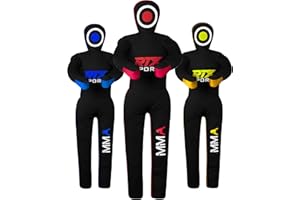 RTX SPORTS RTX MMA Dummy Judo Grappling Dummy Punch Bag Brazilian BJJ JIU Jitsu Standing Posición de Lucha Libre de Artes Marciales Boxing Karate Entrenamiento Dummy - Lona - UNFILLED