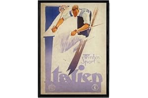 Nacnic Vintage Poster Sci in Italia. Fogli per Decorazione d'interni con Le Immagini pubblicitarie d'Epoca e antichi. Dipinti retrò Arredamento. Formato A3