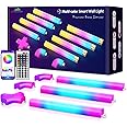 SurMountor Smart Glide RGB LED Wall Lights, Color Changing Wall Sconces Music Sync with Smart APP and Remote Control, Modern LED Light Bars for Gaming Room Decor and Streaming 8 Pcs + 3 Corner