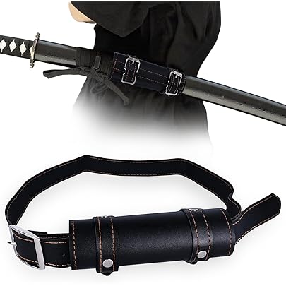 Porta Katana Da Muro OUDQFCJ - Regolabile Per Cosplay Samurai, Ricostruzioni Storiche Cintura Porta Katana