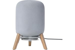 shinar Kompatybilny z Homepod 1/2 Stojak na stół biurkowy Akcesoria Stabilny drewniany stojak dla Homepod 1/2 Zintegrowane zarządzanie kablami